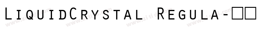 LiquidCrystal Regula字体转换
